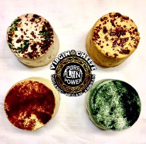 Artisanal vegan cheeses of the highest order
made from pure plant power
Traditionally cultured, ​organic cashew cream based cheeses
worthy of fine wine at Virgin Cheese in Clarkdale