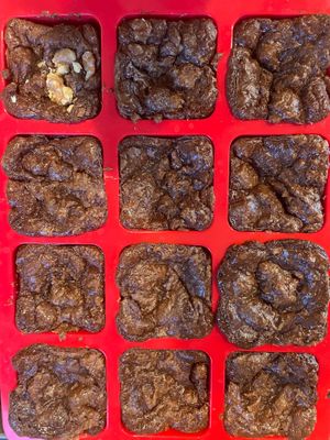 organic v gf frownies; fudge in a brownie shell & insanely good  at Virgin Cheese in Clarkdale