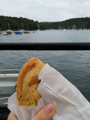 Vegetable vegan pasty at Cornish Bakery in Fowey