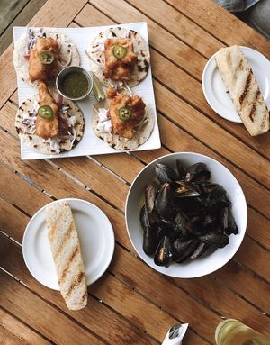 Pescatarian meal at The Tuna Blue in Hubbards