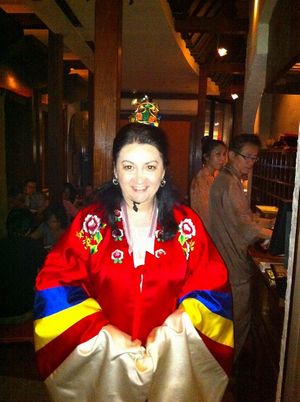 As part my birthday celebration, I was honoured to wear this traditional Korean outfit. at HanGawi in New York City