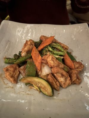 Tofu with vegetables  #Veganuary at HanGawi in New York City