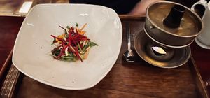 Todok salad and spicy Mongolian hot pot   at HanGawi in New York City