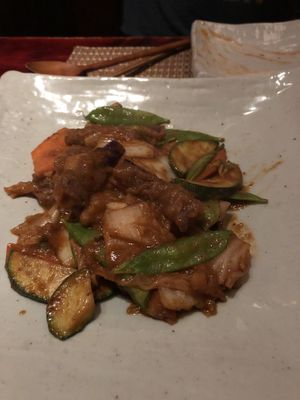 Spicy eggplant with Kimchi gf  at HanGawi in New York City