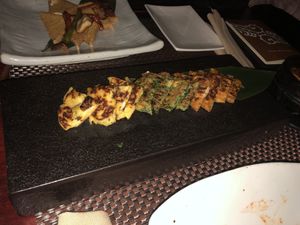 Korean pancakes platter -pumpkin, leek, kimchi   at HanGawi in New York City