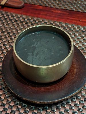 Black sesame porridge at HanGawi in New York City