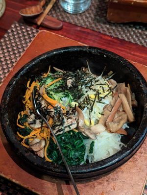 Hangawi stone rice bowl at HanGawi in New York City