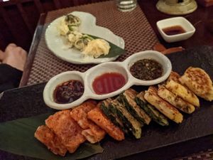 Korean pancakes at HanGawi in New York City