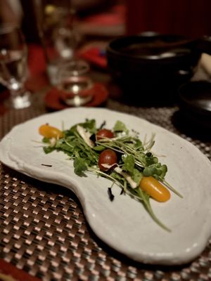 Tomato Salad with Fennels, Arugula and Balsamic Jelly  at HanGawi in New York City
