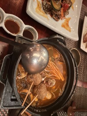 Kimchi soup  at HanGawi in New York City