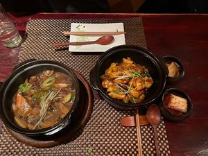 Tteokbokki and mushroom stew  at HanGawi in New York City