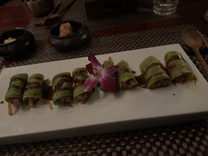 Bulgogi bites - one of the best things we tried!  at HanGawi in New York City