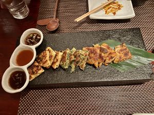 Korean pancakes platter   at HanGawi in New York City