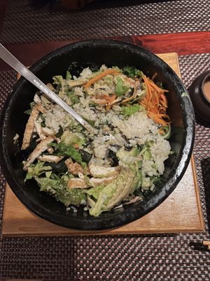 Avocado stone bowl  at HanGawi in New York City