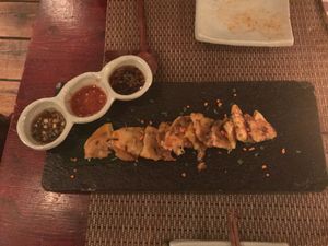 kabocha and mung bean pancake at HanGawi in New York City