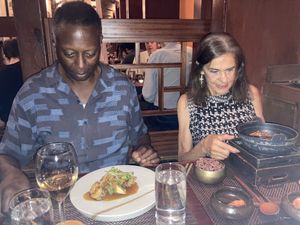 Friends joining me during restaurant week specials at Hangawi  at HanGawi in New York City