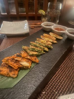 Korean pancake platterr  at HanGawi in New York City