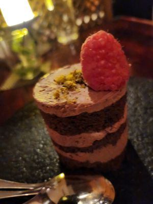 Dubai chocolate cake, amazing dessert at HanGawi in New York City