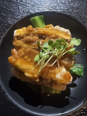 Tofu “lasagna” it’s not lasagna but it was good  at HanGawi in New York City