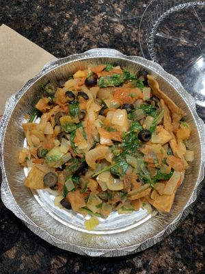 Vegan pita chip appetizer  at Mesoyios in Lake Ronkonkoma