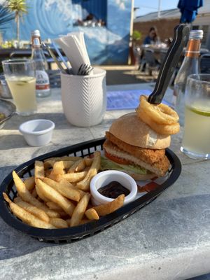 Vegan burgerr  at Port Campbell Hotel in Port Campbell
