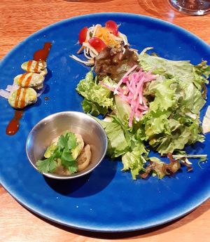 Vegan appetizers at Ginger Grass in Tokyo