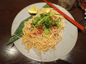 Vegan pad Thai at Ginger Grass in Tokyo