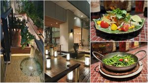 Tasty vegan papaya salad and spinach with tofu :) at Ginger Grass in Tokyo