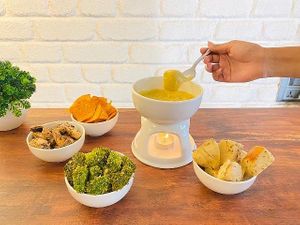 Vegan Cheese Fondue at EnvAiroH in Daman