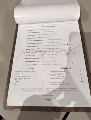  at Ming Ming's Kitchen in Wilston