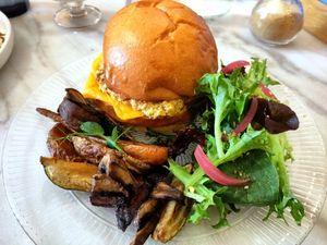 Vegan burger at Zaza Coffee Shop in Toulouse