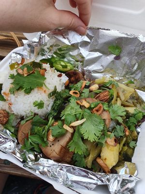 Vegan scallops at Mama Dut in Portland