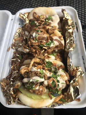 Oyster mushroom bao buns  at Mama Dut in Portland