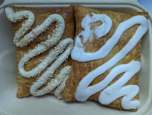 Sweet Mung Bean Strudel and Mango Strudel at Mama Dut in Portland