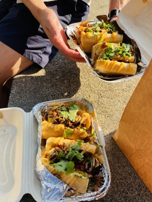 Pork belly  and rib banh mi  at Mama Dut in Portland