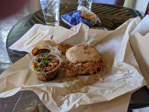 Sandwich at JackBeQue in Englewood