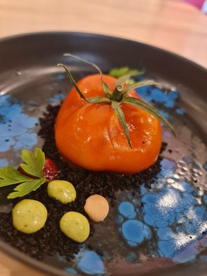trampantojo de tomate at Zelaik Gastrobar in Pamplona
