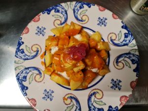 bravas con veganesa at Zelaik Gastrobar in Pamplona