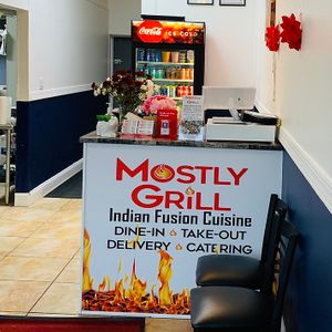 front desk at Mostly Grill Indian Fusion Cuisine in Rockaway