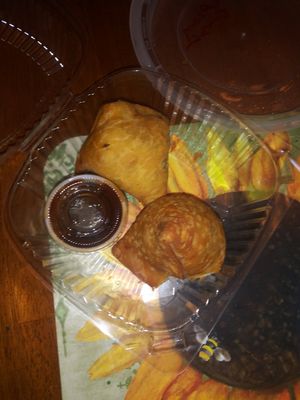 Samosas again at Mostly Grill Indian Fusion Cuisine in Rockaway