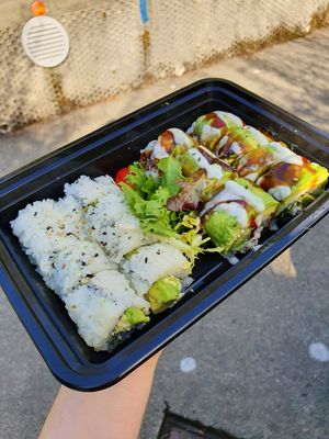 Vegan California Roll and Avocuddle Roll at Kamakura Japanese Cuisine in Seattle