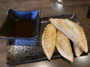 Vegan potsticker at Kamakura Japanese Cuisine in Seattle