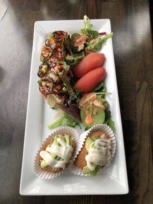 Seattle Vegan Roll, Creamy Inari, Vegan Tuna Nigiri  at Kamakura Japanese Cuisine in Seattle