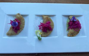 Zucchini quesadillas (cheese free)  at Don Sanchez in San Jose Del Cabo