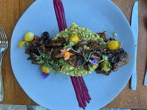 Avocado 🥑 risotto with mushrooms 🍄‍🟫   at Don Sanchez in San Jose Del Cabo