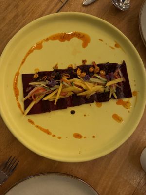 Jicama sushi - so unique and freshh  at Don Sanchez in San Jose Del Cabo