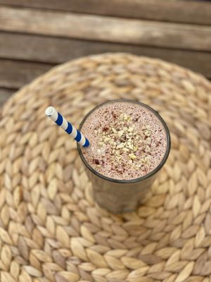 peanut crush smoothie  at Breens Deli in Mallorca