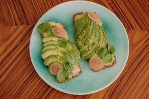 Avocado hummus Bread at Breens Deli in Mallorca