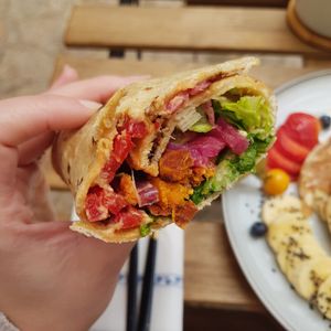 Sweet potato wrap at Breens Deli in Mallorca