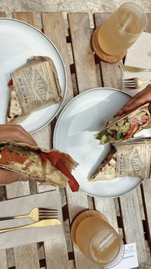 two different wraps  at Breens Deli in Mallorca